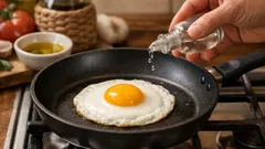 Uova al tegamino perfette: il trucco dell’aceto per un albume compatto e un tuorlo cremoso