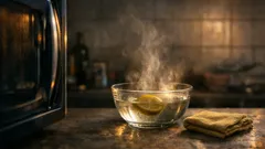 Come pulire la porta del microonde in 5 minuti senza aloni né prodotti aggressivi